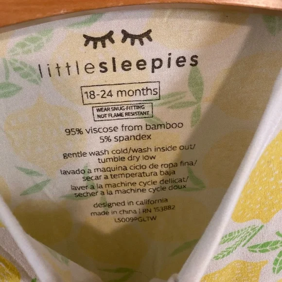 Little Sleepies Covertible Zipper Lemon Pajama. (18-24 Months) - Picture 11 of 11
